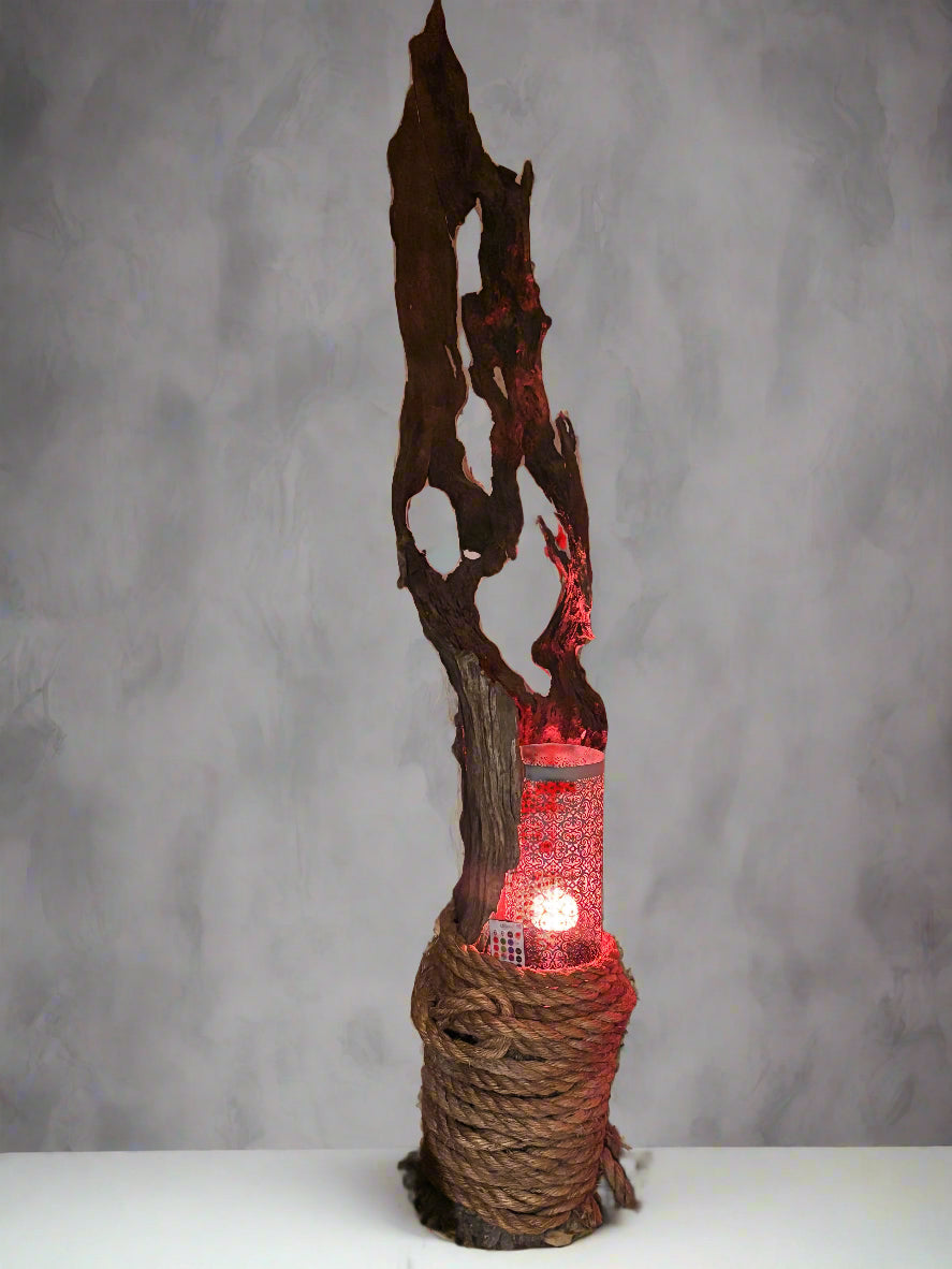 Inferno Tide Driftwood Lamp
