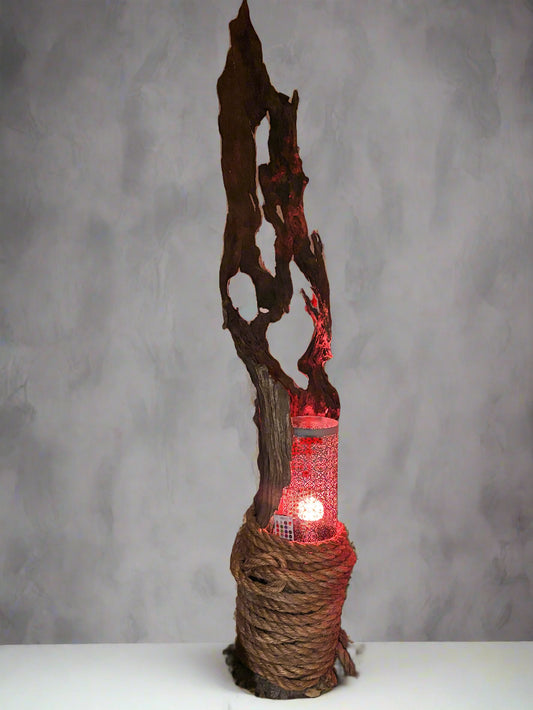 Inferno Tide Driftwood Lamp